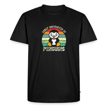 King Penguin Emperor Penguin Penguin Gift - Men's Premium Organic T-Shirt - black - Front - Nico (187cm)