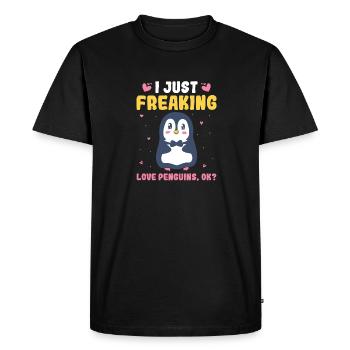 King Penguin Emperor Penguin Penguin Gift - Men's Premium Organic T-Shirt - black - Front - Nico (187cm)