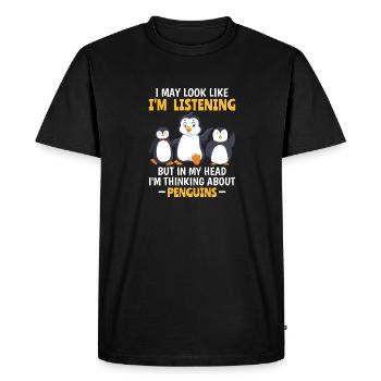King Penguin Emperor Penguin Penguin Gift - Men's Premium Organic T-Shirt - black - Front - Nico (187cm)