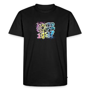 Édition limitée 1987 Graffiti - T-shirt Premium bio Homme - noir - Devant - Nico (187cm)