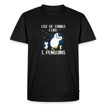 King Penguin Emperor Penguin Penguin Gift - Men's Premium Organic T-Shirt - black - Front - Nico (187cm)
