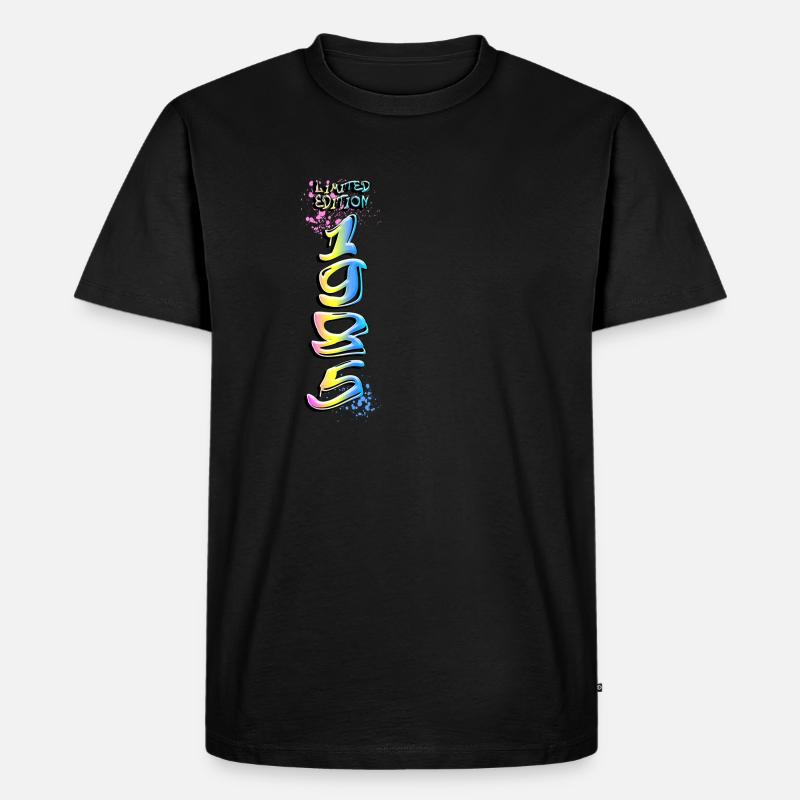Limited Edition 1985 Graffiti - Männer Premium Bio T-Shirt - Schwarz