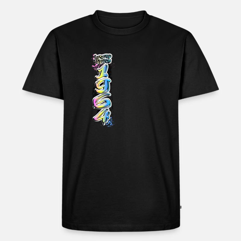 Limited Edition 1964 Graffiti - Männer Premium Bio T-Shirt - Schwarz