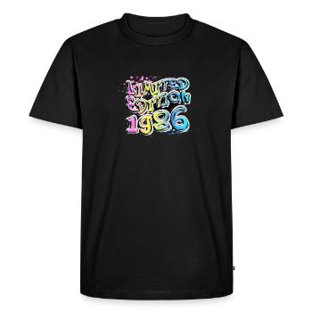 Édition limitée 1986 Graffiti - T-shirt Premium bio Homme - noir - Devant - Nico (187cm)