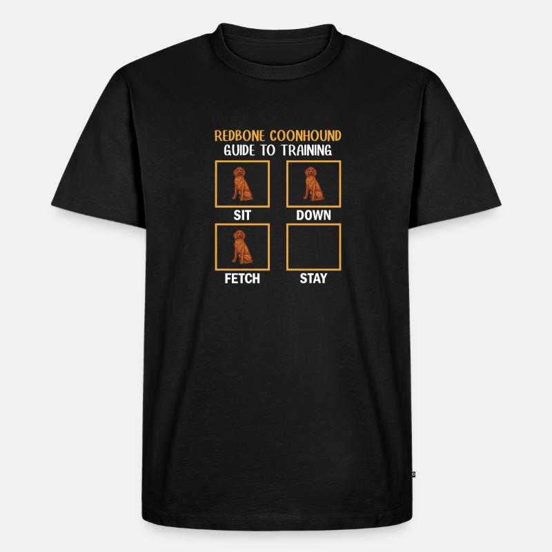 Redbone Coonhound Hund Geschenk - Männer Premium Bio T-Shirt - Schwarz