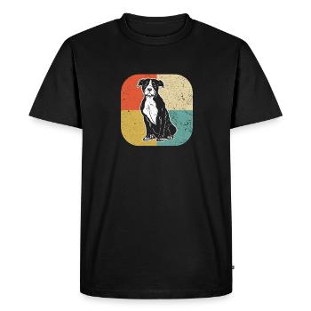 American Staffordshire Bull Terrier Staffy Dog - Men's Premium Organic T-Shirt - black - Front - Nico (187cm)