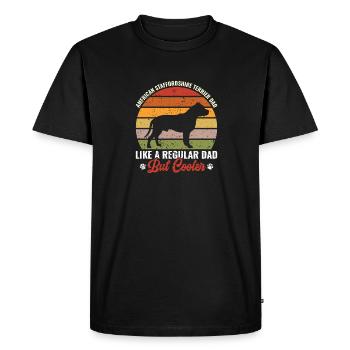 American Staffordshire Bull Terrier Staffy Dog - Men's Premium Organic T-Shirt - black - Front - Nico (187cm)
