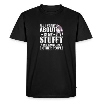 American Staffordshire Bull Terrier Staffy Dog - Men's Premium Organic T-Shirt - black - Front - Nico (187cm)