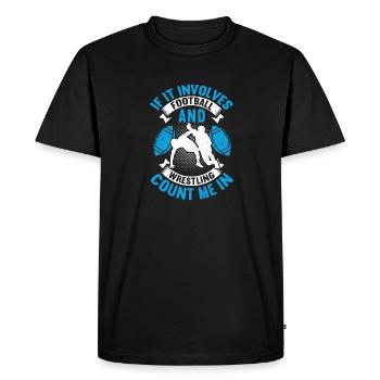 Lutte Lutte Lutteur Lutteur Cadeau de lutteur - T-shirt Premium bio Homme - noir - Devant - Nico (187cm)