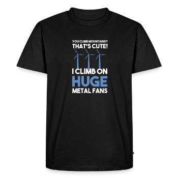 Windturbinentechniker Windpark Windkraft - Männer Premium Bio T-Shirt - Schwarz - Vorne - Nico (187cm)
