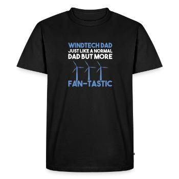 Technicien d’éolienne énergie éolienne de parc éolien - T-shirt Premium bio Homme - noir - Devant - Nico (187cm)