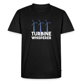 Technicien d’éolienne énergie éolienne de parc éolien - T-shirt Premium bio Homme - noir - Devant - Nico (187cm)