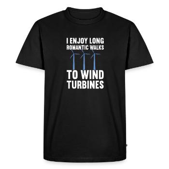 Technicien d’éolienne énergie éolienne de parc éolien - T-shirt Premium bio Homme - noir - Devant - Nico (187cm)