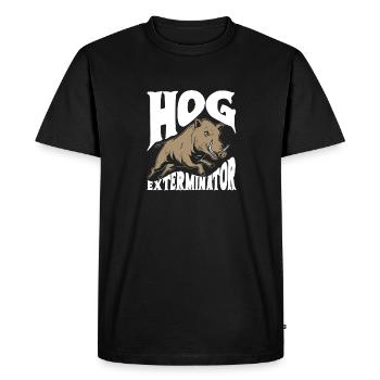 Chasse au sanglier chasseur sanglier - T-shirt Premium bio Homme - noir - Devant - Nico (187cm)