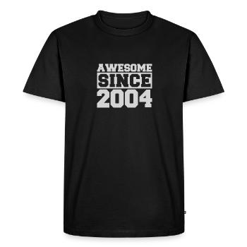 Génial depuis 2004 - T-shirt Premium bio Homme - noir - Devant - Nico (187cm)