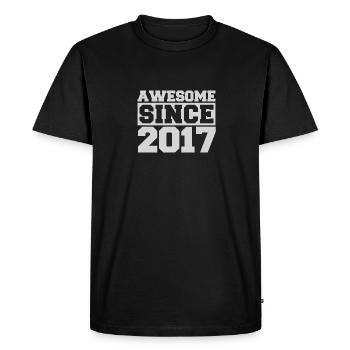 Génial depuis 2017 - T-shirt Premium bio Homme - noir - Devant - Nico (187cm)