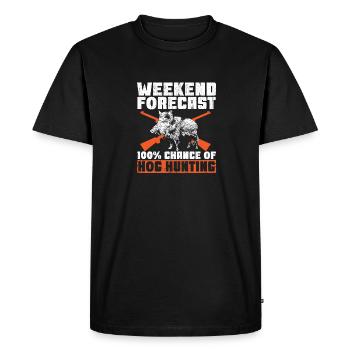 Chasse au sanglier chasseur sanglier - T-shirt Premium bio Homme - noir - Devant - Nico (187cm)