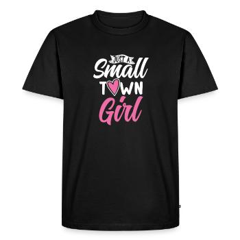 Just a small town girls' village, small - Men's Premium Organic T-Shirt - black - Front - Nico (187cm)