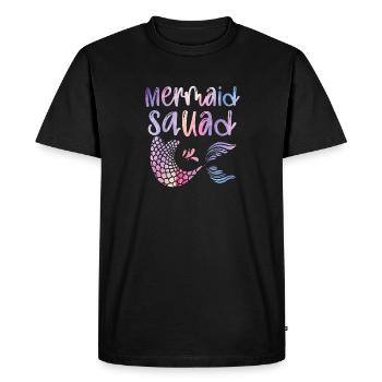 Mermaid Squad Mythical Creature Fin Mermaid - Men's Premium Organic T-Shirt - black - Front - Nico (187cm)