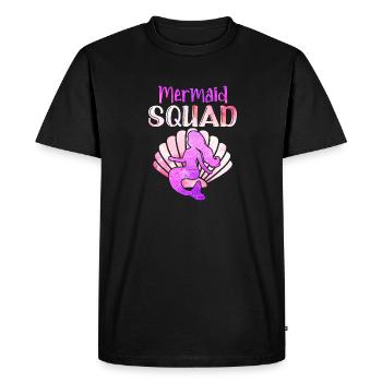 Mermaid Squad Mythical Creature Fin Mermaid - Men's Premium Organic T-Shirt - black - Front - Nico (187cm)