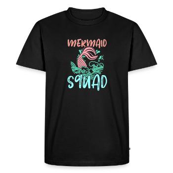 Mermaid Squad Mythical Creature Fin Mermaid - Men's Premium Organic T-Shirt - black - Front - Nico (187cm)