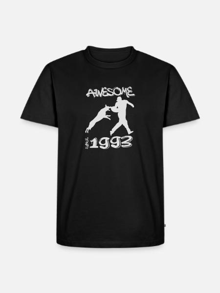 Awesome since 1993. Agility, Hundetraining - Men's Premium Organic T-Shirt - black