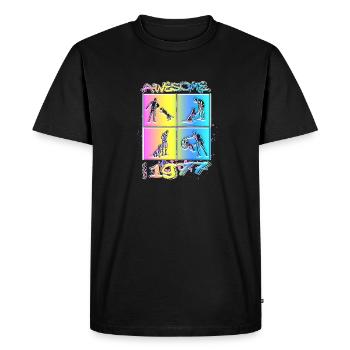 Awesome since 1977. Agility, Hundetraining - Men's Premium Organic T-Shirt - black - Front - Nico (187cm)