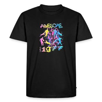 Awesome since 1977. Agility, Hundetraining - Men's Premium Organic T-Shirt - black - Front - Nico (187cm)