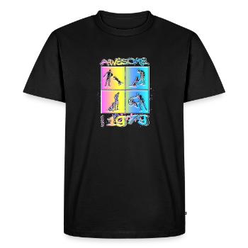 Awesome since 1979. Agility, Hundetraining - Men's Premium Organic T-Shirt - black - Front - Nico (187cm)