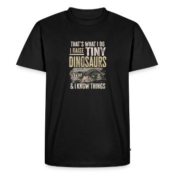 Tegu Lizard Reptile Herpetologist - Men's Premium Organic T-Shirt - black - Front - Nico (187cm)