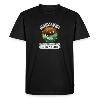 Medicine Bow Mountains Is On My List Hiking - Men's Premium Organic T-Shirt - black - Front - Nico (187cm)