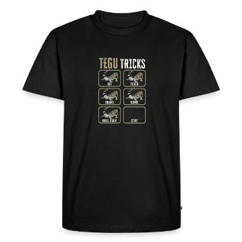 Tegu Lizard Reptile Herpetologist - Men's Premium Organic T-Shirt - black - Front - Nico (187cm)