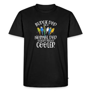 Budgerigar Perruche Oiseau Cadeau pour animaux de compagnie - T-shirt Premium bio Homme - noir - Devant - Nico (187cm)