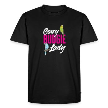 Budgerigar Perruche Oiseau Cadeau pour animaux de compagnie - T-shirt Premium bio Homme - noir - Devant - Nico (187cm)