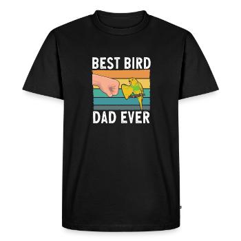 Budgerigar Perruche Oiseau Cadeau pour animaux de compagnie - T-shirt Premium bio Homme - noir - Devant - Nico (187cm)