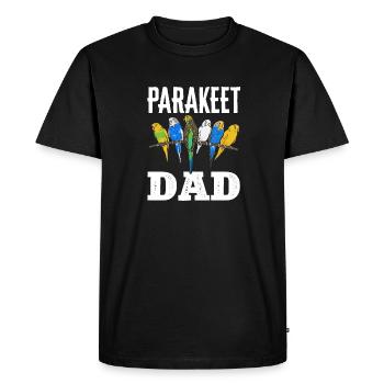 Budgerigar Perruche Oiseau Cadeau pour animaux de compagnie - T-shirt Premium bio Homme - noir - Devant - Nico (187cm)