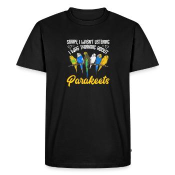 Budgerigar Perruche Oiseau Cadeau pour animaux de compagnie - T-shirt Premium bio Homme - noir - Devant - Nico (187cm)