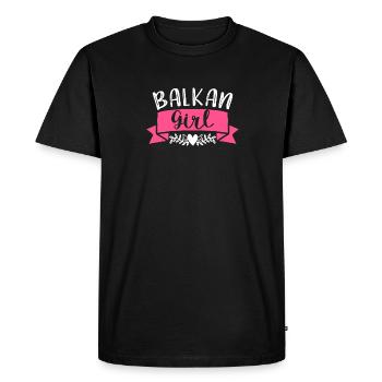 Balkan Girl Croatie Albanie Kosovo Bosnie - T-shirt Premium bio Homme - noir - Devant - Nico (187cm)