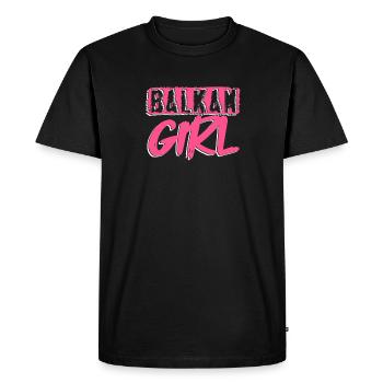 Balkan Girl Croatie Albanie Kosovo Bosnie - T-shirt Premium bio Homme - noir - Devant - Nico (187cm)