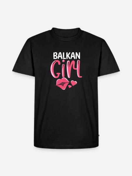 Balkan Girl Croatie Albanie Kosovo Bosnie - T-shirt Premium bio Homme - noir