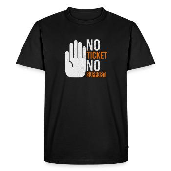 Pas de ticket Pas d’événement de support Aide sur l’événement - T-shirt Premium bio Homme - noir - Devant - Nico (187cm)