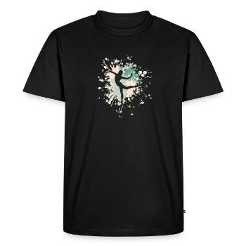 Grande éclaboussure de couleur de danse - T-shirt Premium bio Homme - noir - Devant - Nico (187cm)