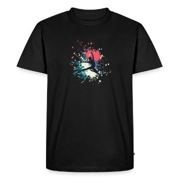 Éclaboussure de couleur d'expression de danse - T-shirt Premium bio Homme - noir - Devant - Nico (187cm)
