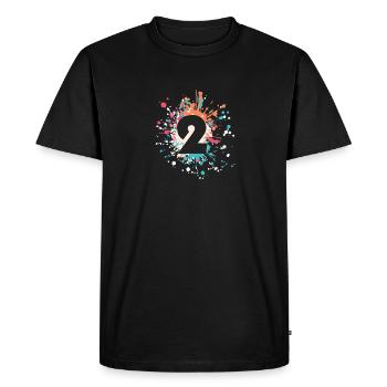 Numéro 2e couleur Splash - T-shirt Premium bio Homme - noir - Devant - Nico (187cm)