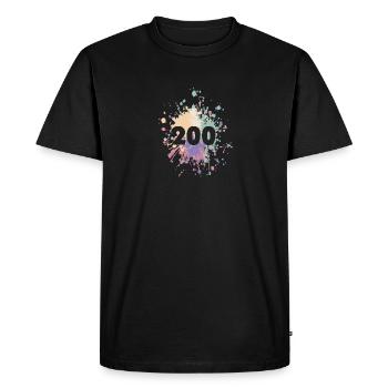 Status Mood Restful 200 Ok Color Splash - Men's Premium Organic T-Shirt - black - Front - Nico (187cm)