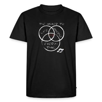 Life Universe Everything 42 Answer - Men's Premium Organic T-Shirt - black - Front - Nico (187cm)