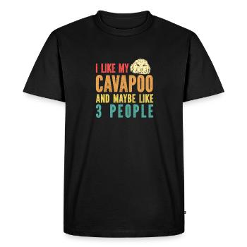 Cavapoo Cavoodle Capoodle Dog - Men's Premium Organic T-Shirt - black - Front - Nico (187cm)