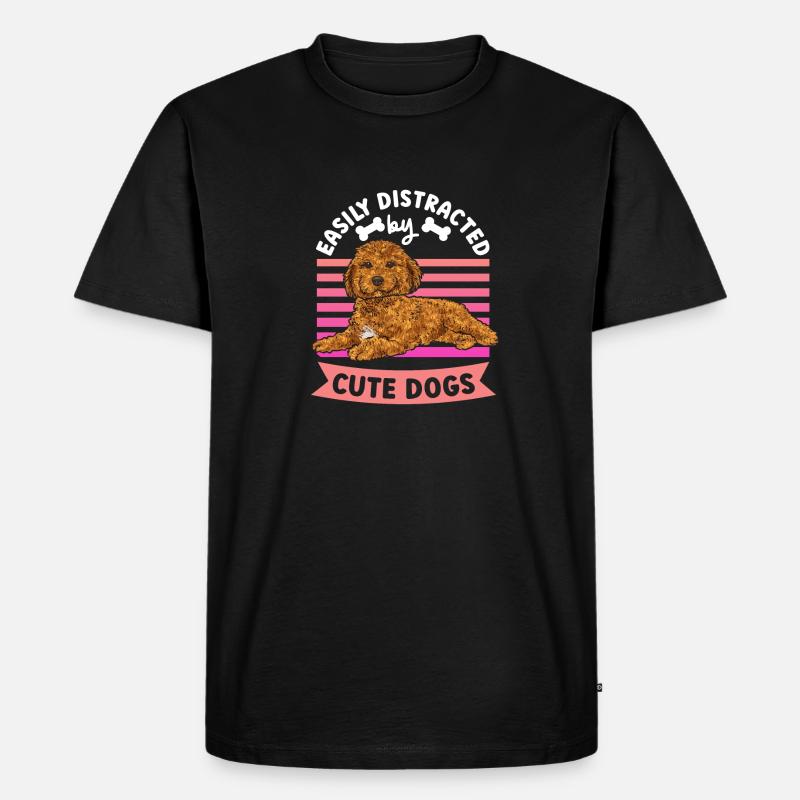 Cavapoo Cavoodle Capoodle Hund - Männer Premium Bio T-Shirt - Schwarz