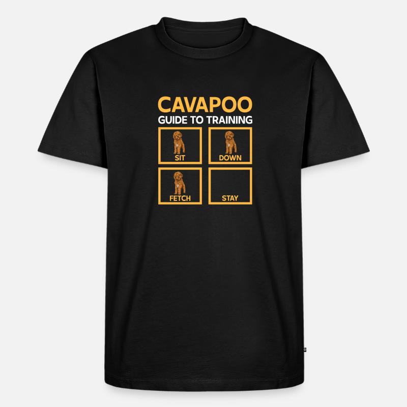 Cavapoo Cavoodle Capoodle Hund - Männer Premium Bio T-Shirt - Schwarz