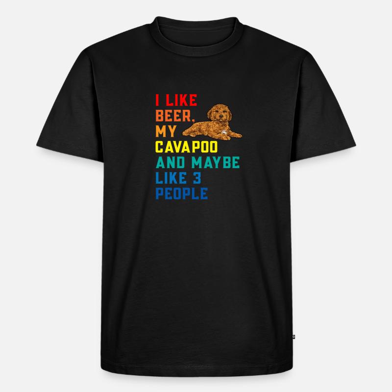 Cavapoo Cavoodle Capoodle Hund - Männer Premium Bio T-Shirt - Schwarz